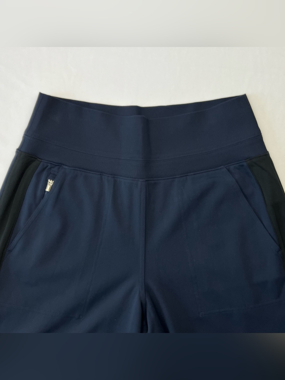 Athleta Venice Colorblock Wide Leg Pant Navy/Black Sculptek Light S/T Small Tall - Picture 6 of 12